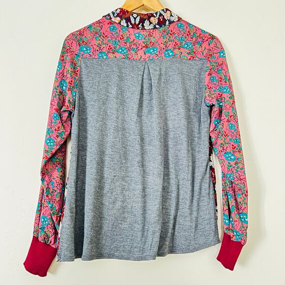 Anthropologie Women's Blouse Top Shirt Tiny Printed XS Olsen Floral Buttondown - Picture 6 of 9